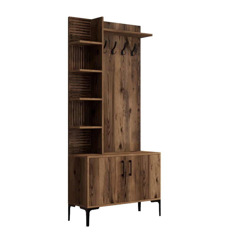 Hall Stand Viyana D - Walnut Walnut