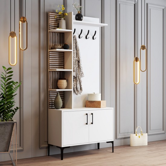 Hall Stand Viyana D - White White Hall Stand Viyana D - White White