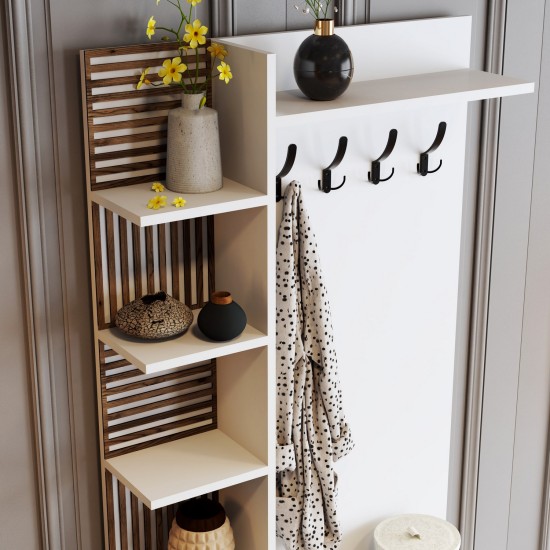 Hall Stand Viyana D - White White Hall Stand Viyana D - White White