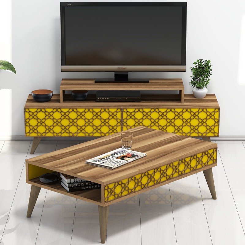 Living Room Furniture Set City - Walnut, Yellow Walnut
Yellow