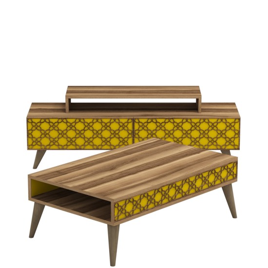 Living Room Furniture Set City - Walnut, Yellow Walnut
Yellow Living Room Furniture Set City - Walnut, Yellow Walnut
Yellow