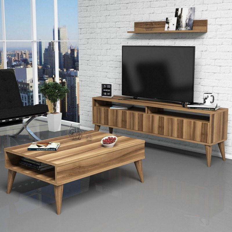 Living Room Furniture Set Best - Walnut Walnut