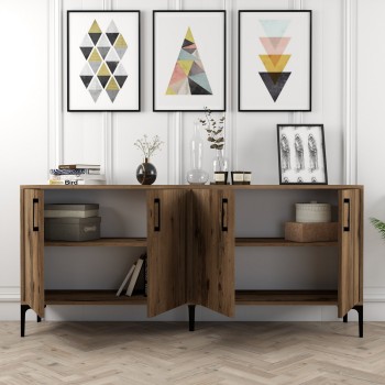 Μπουφές Kiev - Χρώμα Καρυδί - 180x35x78εκ