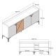 Console Venedik - Walnut, Black Marble Walnut
Black