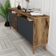 Μπουφές Milan 180x78.6x35cm - Καρυδί Ανθρακί