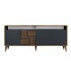 Μπουφές Milan 180x78.6x35cm - Καρυδί Ανθρακί
