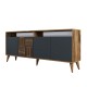 Μπουφές Milan 180x78.6x35cm - Καρυδί Ανθρακί