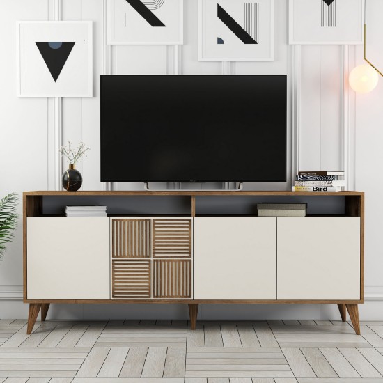 Μπουφές Milan 180x78.6x35cm - Καρυδί Κρεμ Μπουφές Milan 180x78.6x35cm - Καρυδί Κρεμ