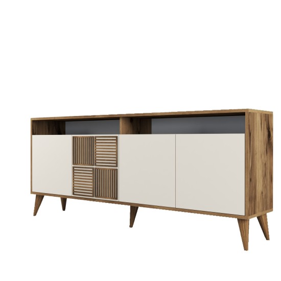 Μπουφές Milan 180x78.6x35cm - Καρυδί Κρεμ Μπουφές Milan 180x78.6x35cm - Καρυδί Κρεμ