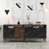 Console Milan - Walnut, Black Marble Walnut
Black
