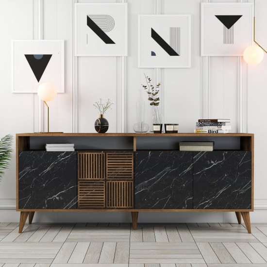Console Milan - Walnut, Black Marble Walnut
Black Console Milan - Walnut, Black Marble Walnut
Black