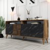 Console Milan - Walnut, Black Marble Walnut
Black
