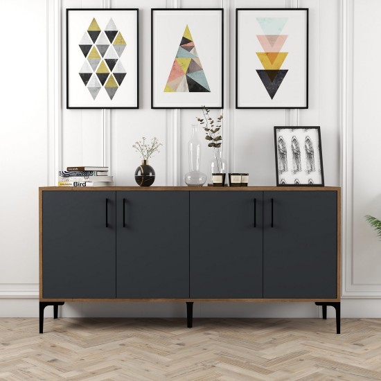 Console Kiev 160 - Walnut, Anthracite Walnut
Anthracite