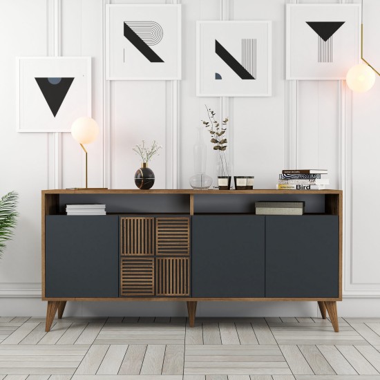 Console Milan 160 - Walnut, Anthracite Walnut
Anthracite