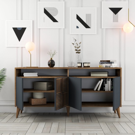 Console Milan 160 - Walnut, Anthracite Walnut
Anthracite