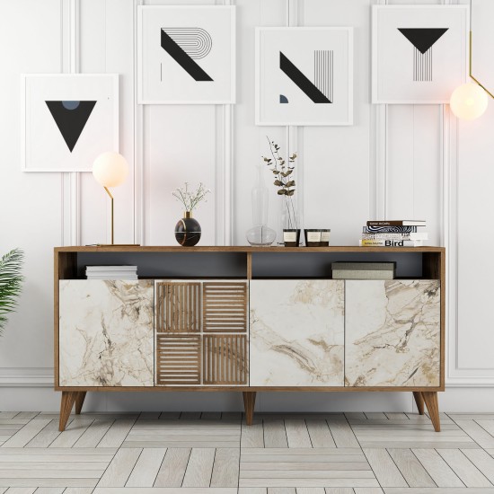 Console Milan 160 - Walnut, White Marble Walnut
White Marble Console Milan 160 - Walnut, White Marble Walnut
White Marble