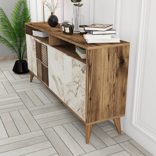 Console Milan 160 - Walnut, White Marble Walnut
White Marble Console Milan 160 - Walnut, White Marble Walnut
White Marble