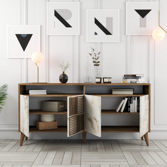 Console Milan 160 - Walnut, White Marble Walnut
White Marble Console Milan 160 - Walnut, White Marble Walnut
White Marble