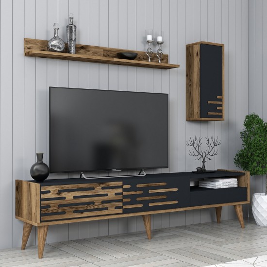 TV Unit Valensiya - Walnut, Anthracite Walnut
Anthracite TV Unit Valensiya - Walnut, Anthracite Walnut
Anthracite