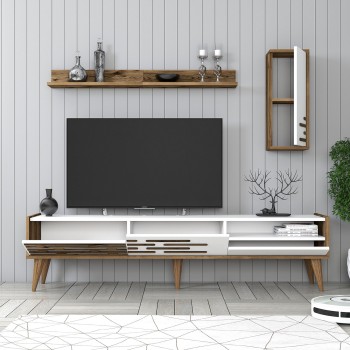 TV Unit Valensiya - Walnut, White Walnut
White