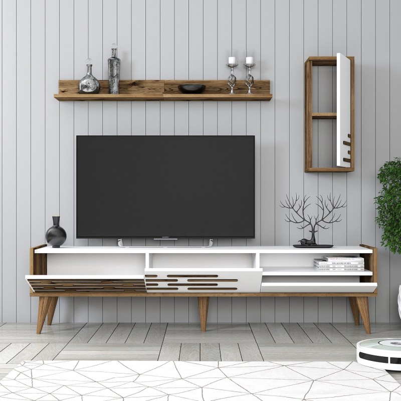 TV Unit Valensiya - Walnut, White Walnut
White