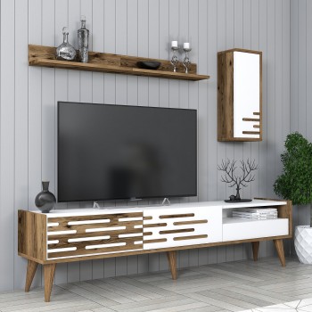 TV Unit Valensiya - Walnut, White Walnut
White