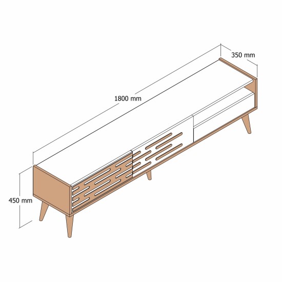 TV Stand Valensiya - Walnut Walnut