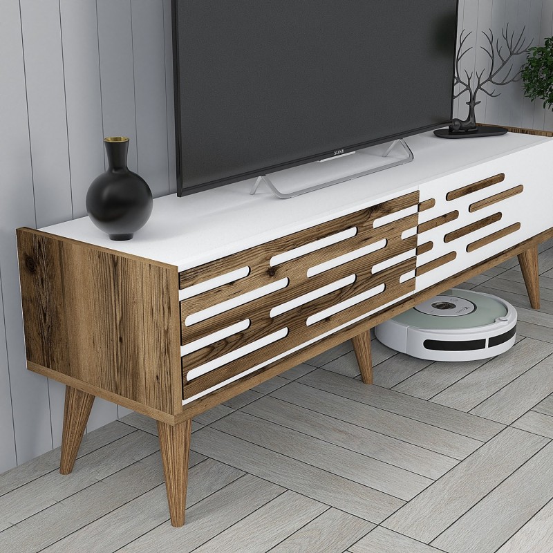 TV Unit Valensiya 140 - Walnut, White Walnut
White