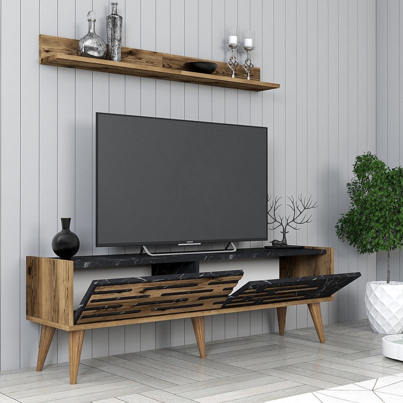 TV Unit Valensiya 140 - Walnut, Black, Marble Walnut
Black
Marble