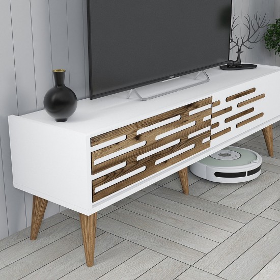 TV Unit Valensiya 140 - White White TV Unit Valensiya 140 - White White