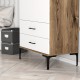 Wardrobe Kumsal T - Walnut, White Walnut
White