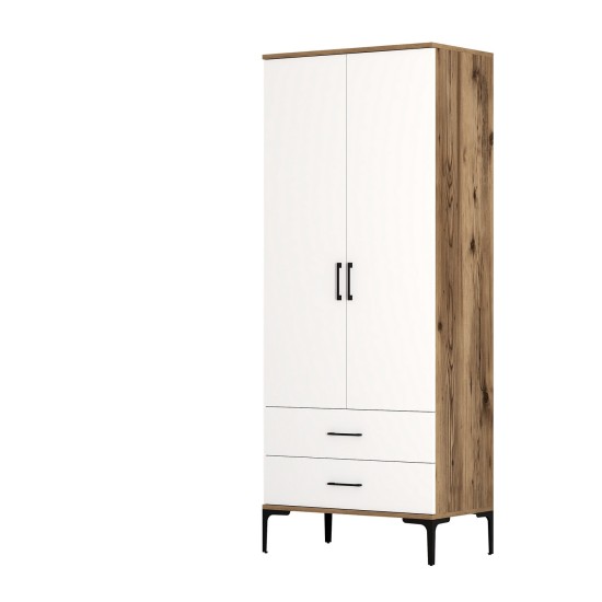 Wardrobe Kumsal T - Walnut, White Walnut
White