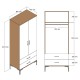 Wardrobe Kumsal T - Walnut, White Walnut
White