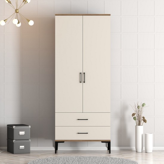 Wardrobe Kumsal T - Walnut, Cream Walnut
Cream