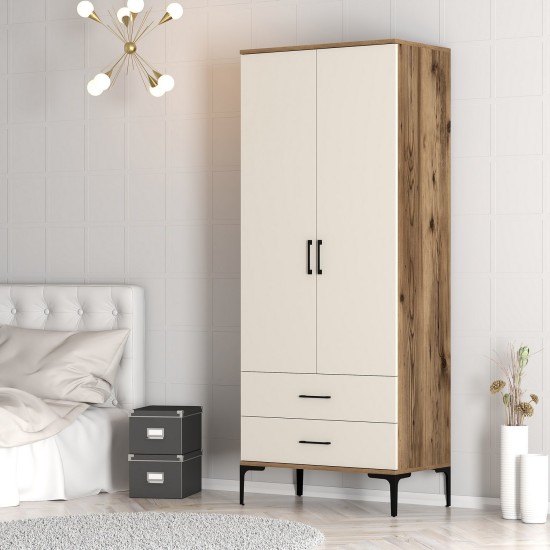 Wardrobe Kumsal T - Walnut, Cream Walnut
Cream