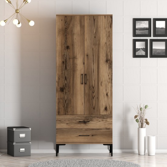 Wardrobe Kumsal T - Walnut Walnut Wardrobe Kumsal T - Walnut Walnut