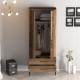 Wardrobe Kumsal T - Walnut Walnut Wardrobe Kumsal T - Walnut Walnut