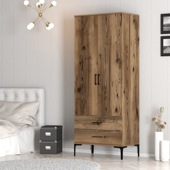 Wardrobe Kumsal T - Walnut Walnut Wardrobe Kumsal T - Walnut Walnut
