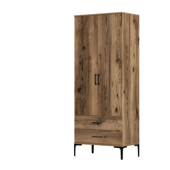 Wardrobe Kumsal T - Walnut Walnut Wardrobe Kumsal T - Walnut Walnut