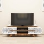 TV Stand Defne - Walnut White Walnut
White