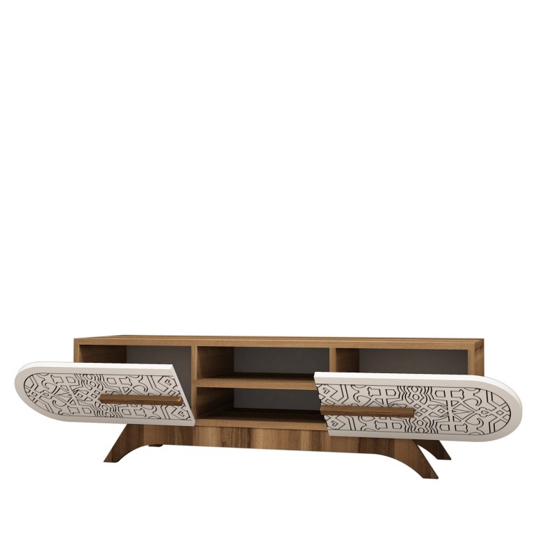 TV Stand Defne - Walnut White Walnut
White