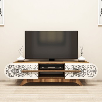 TV Stand Defne - Walnut Cream Walnut
Cream