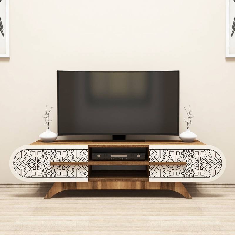 TV Stand Defne - Walnut Cream Walnut
Cream