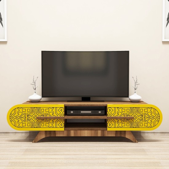 TV Stand Defne - Walnut Yellow Walnut
Yellow TV Stand Defne - Walnut Yellow Walnut
Yellow