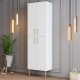 Shoe Cabinet Berlin A - White, Gold White
Gold Shoe Cabinet Berlin A - White, Gold White
Gold