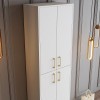 Shoe Cabinet Berlin A - White, Gold White
Gold