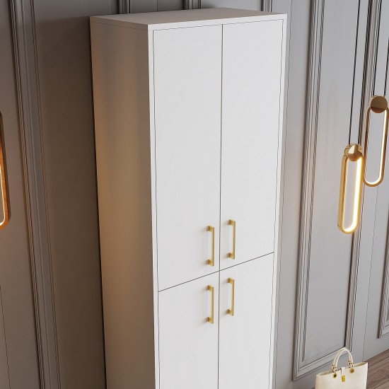 Shoe Cabinet Berlin A - White, Gold White
Gold Shoe Cabinet Berlin A - White, Gold White
Gold