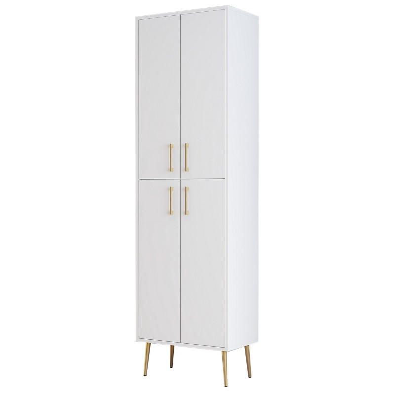 Shoe Cabinet Berlin A - White, Gold White
Gold