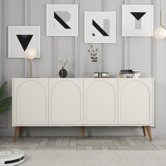 Console Lyon 81 - Cream, Walnut Cream
Walnut