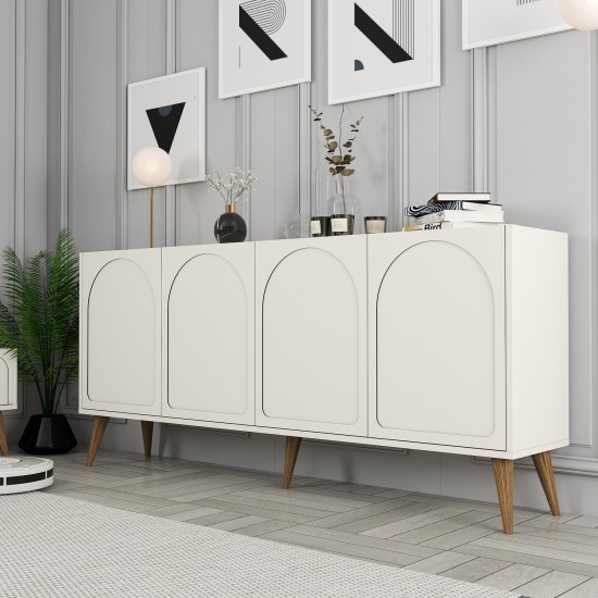 Console Lyon 81 - Cream, Walnut Cream
Walnut